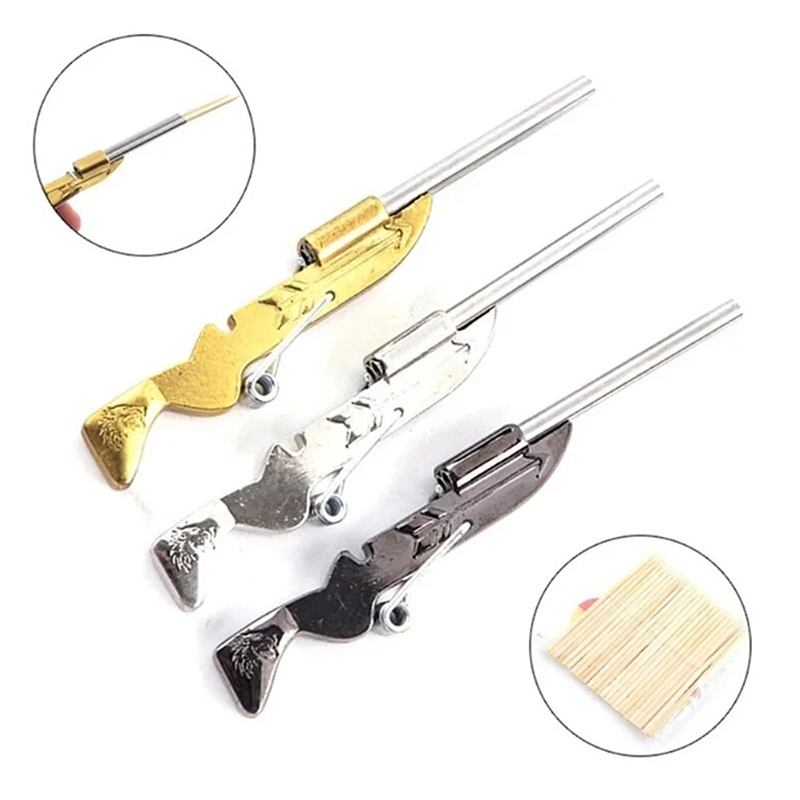 Outdoor Hunting Toys - Mini pistola de palillo de dientes,