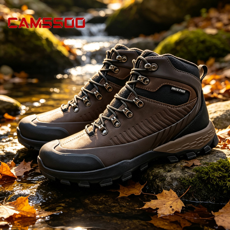 Outdoor Hunting Boots For Men - Zapatos de senderismo CAMSSOO de cuero