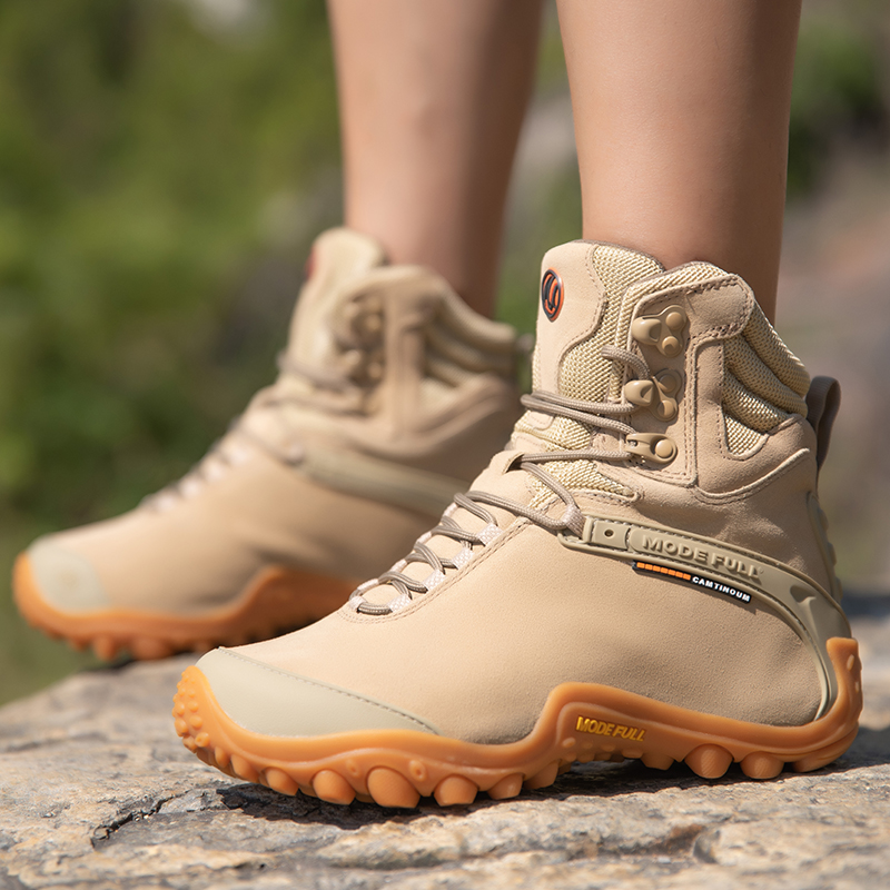 Outdoor Hunting Boots For Men - Botas de senderismo de cuero de