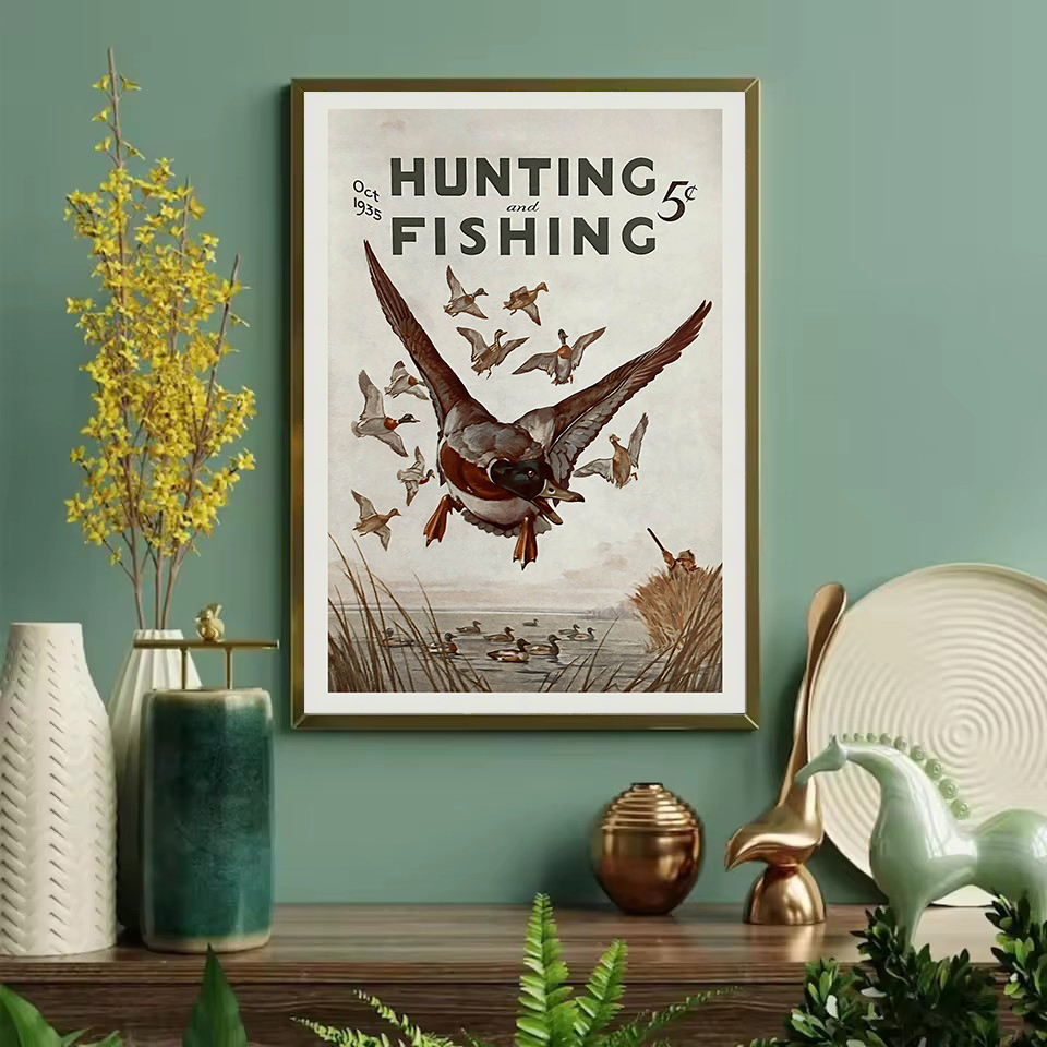 Póster Vintage Retro de vida s - Hunting Outdoor Decor reseña y precio