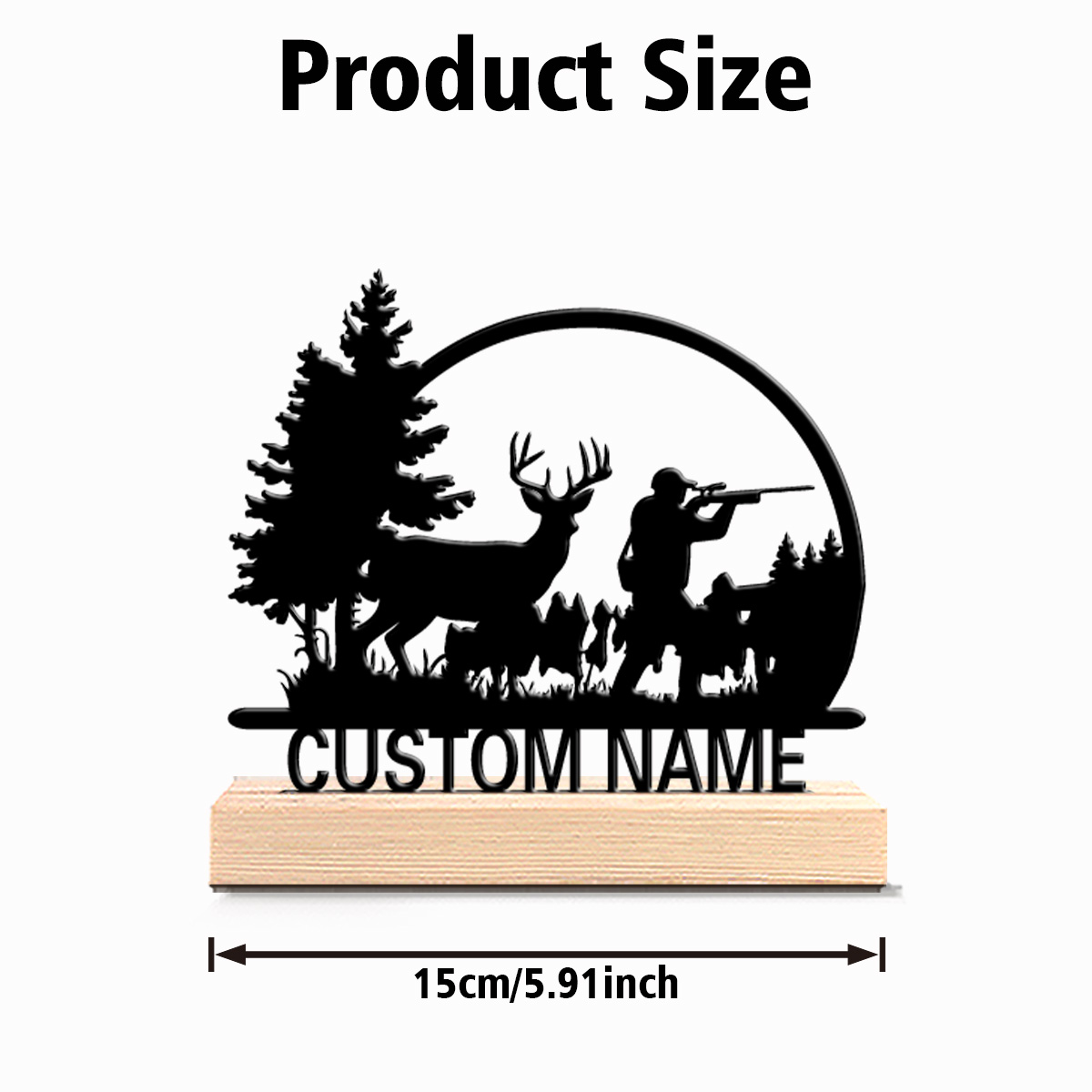 Estatua Metálica Personalizada - Hunting Outdoor Decor reseña y precio